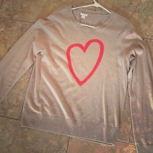 J. Crew Heart Logo Sweater